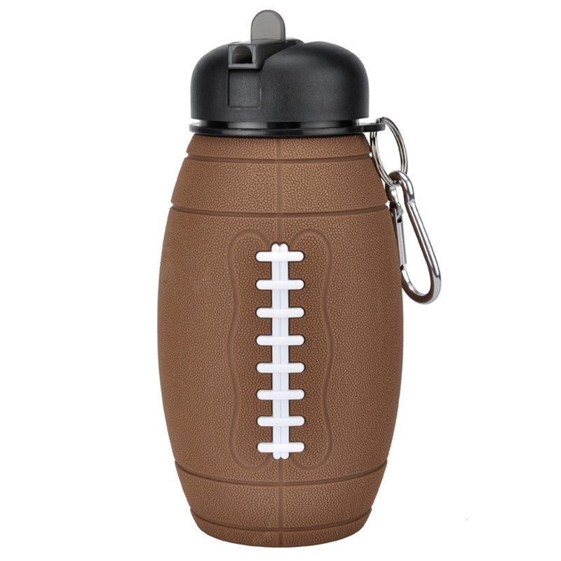 Outdoor Collapsible Sports Water Bottle Reusable Leak-proof Portable Football Water Bottle For All Sports