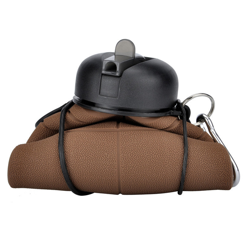 Outdoor Collapsible Sports Water Bottle Reusable Leak-proof Portable Football Water Bottle For All Sports